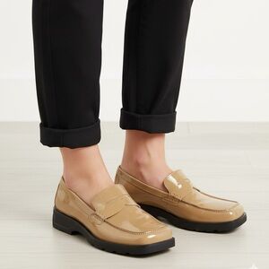 VINTAGE STEVE MADDEN PATENT LEATHER PLATFORM WEDGE MULES LOAFERS 6B